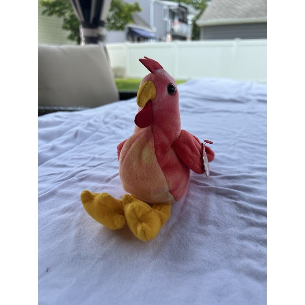 Ty Beanie Baby DOODLE The Rooster 4th Generation 3rd Tush Tag PVC 1996